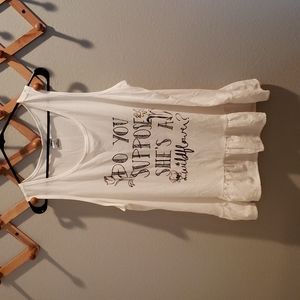 NWOT Alice in Wonderland Disney White Tank XL